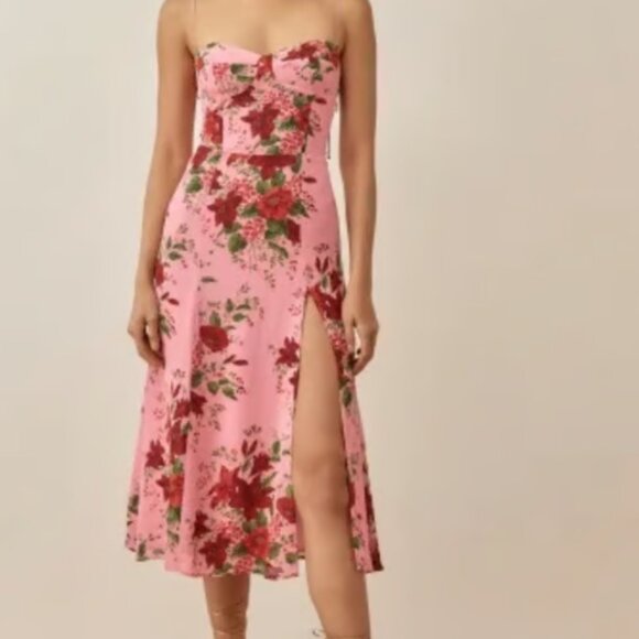 Reformation Dress Juliette Dress Valeria Size 8 - Picture 8 of 8